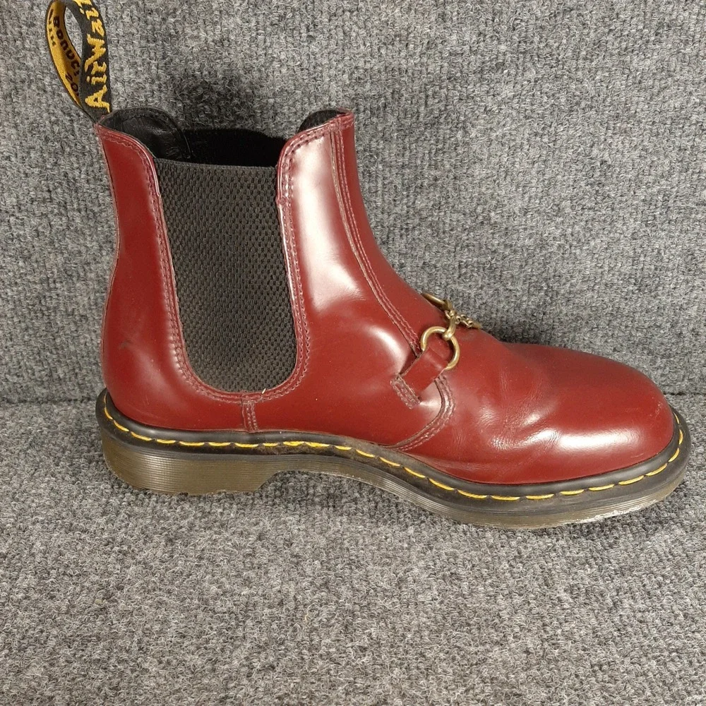 Dr. Martens Chelsea Boot Needles 2976 26908600 Size 10 Cherry Red Mens Leather
